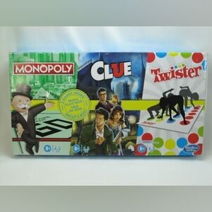 Hasbro Monopoly Clue Twister Triple Pack